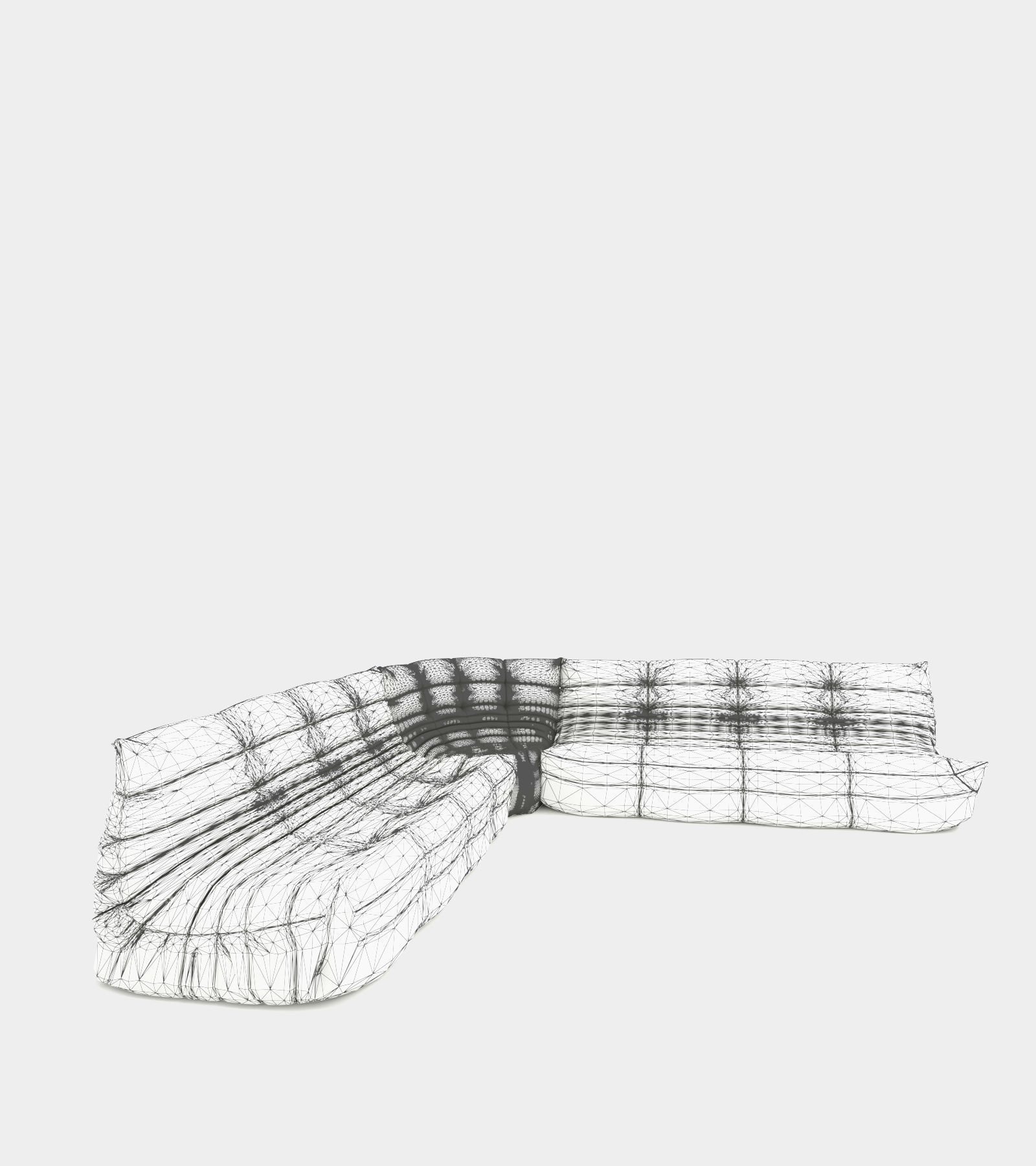 Cozy modular sofa landscape 3D model_2