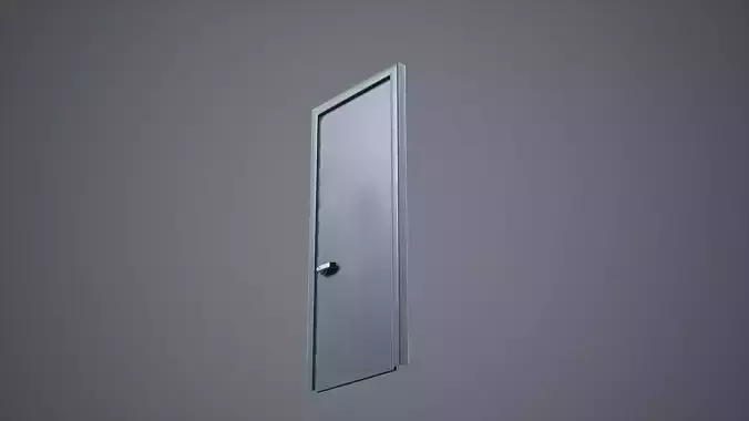 Interior Door with Frame Low-poly 3D model