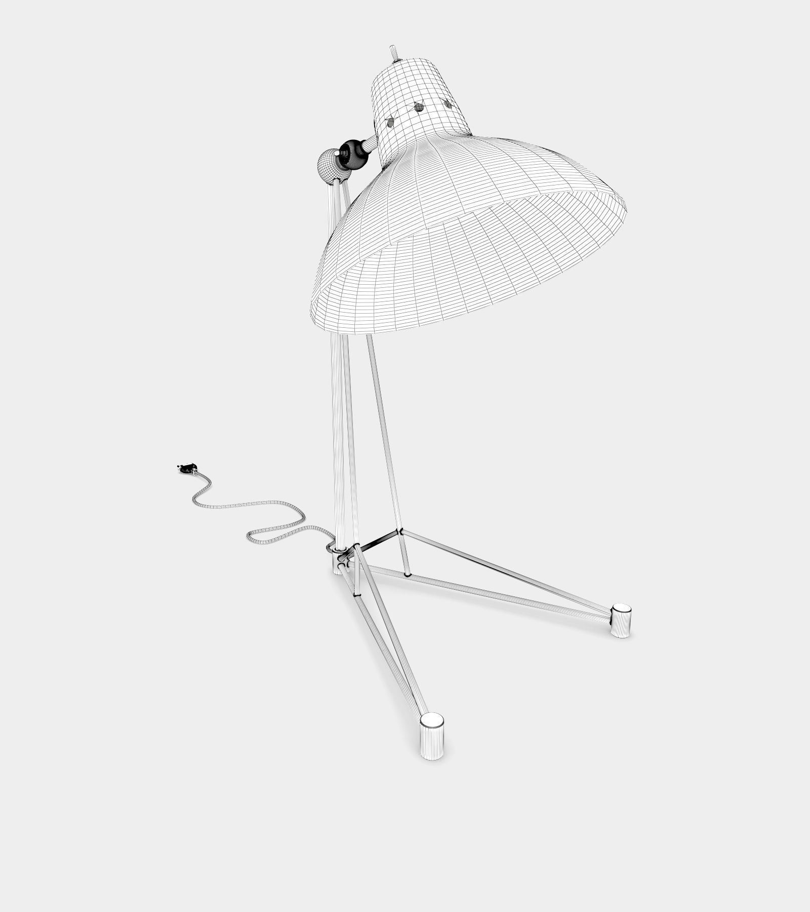Vintage table lamp 3D model_2