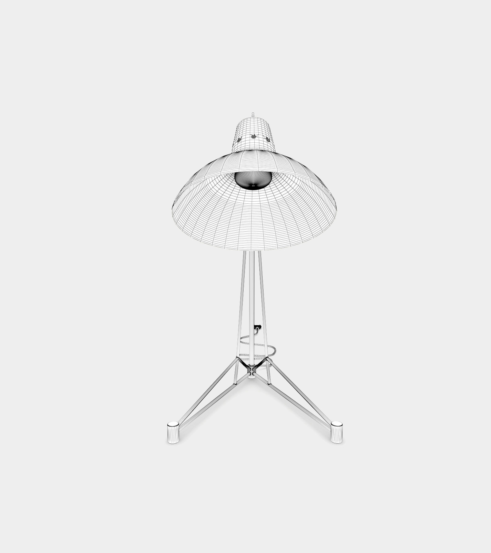 Vintage table lamp 3D model_3