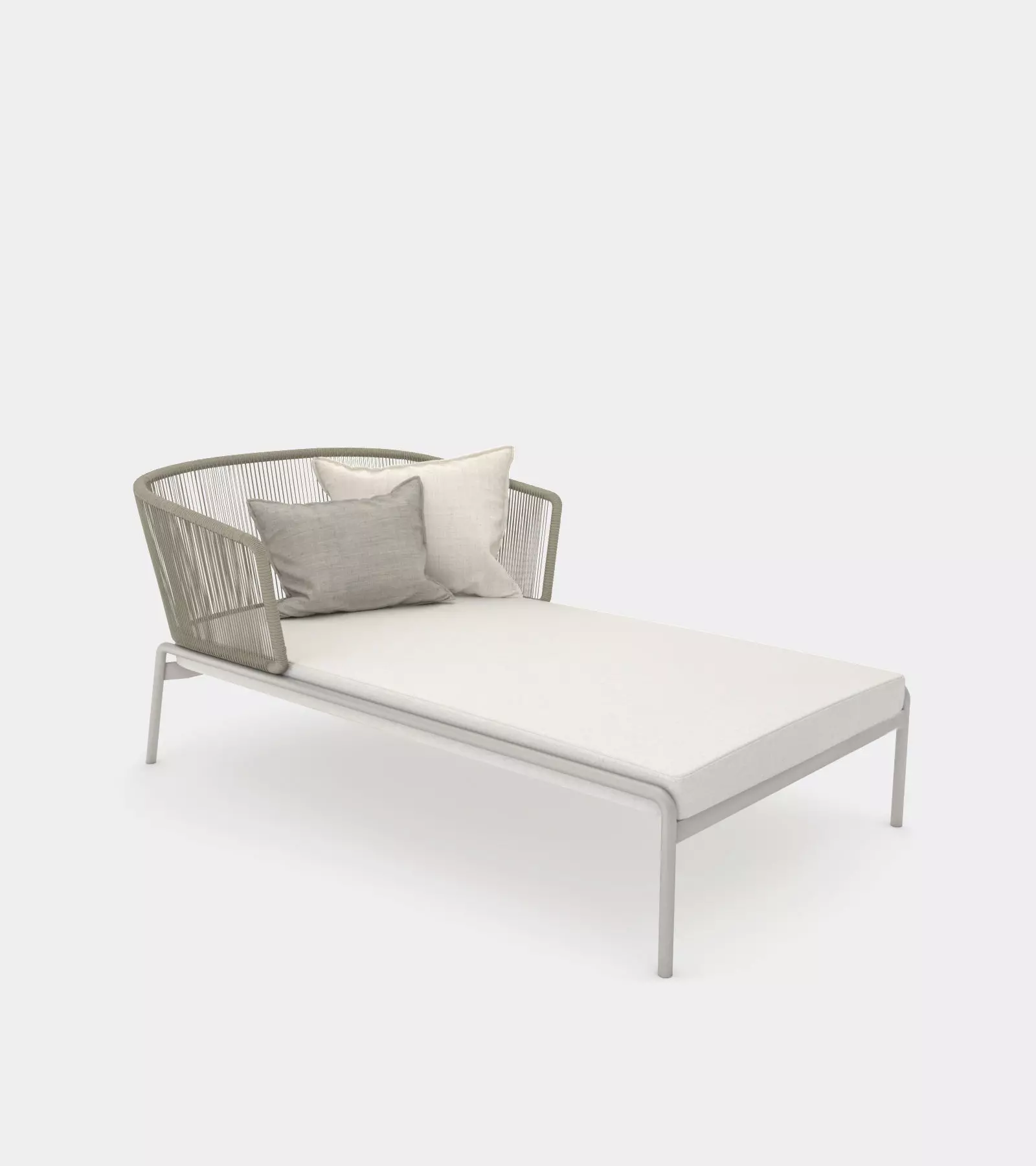 Outdoor pool chaise lounge 3D model_0