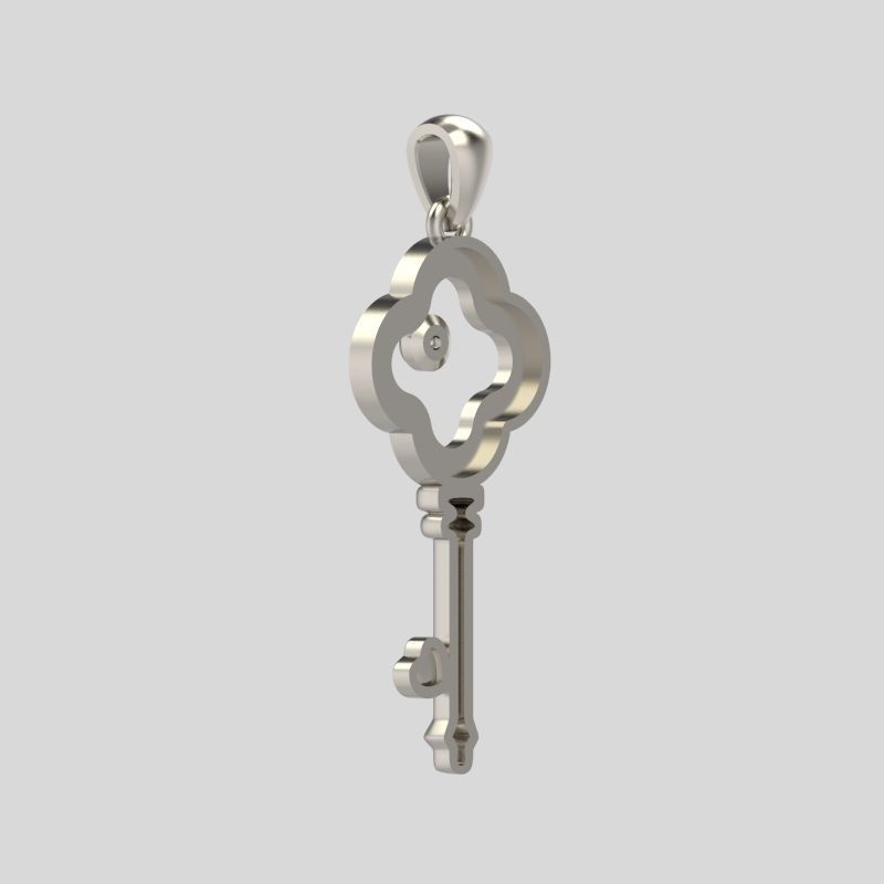 Women Pendant key design with diamonds 3dm stl 3D print model 3D print model_3