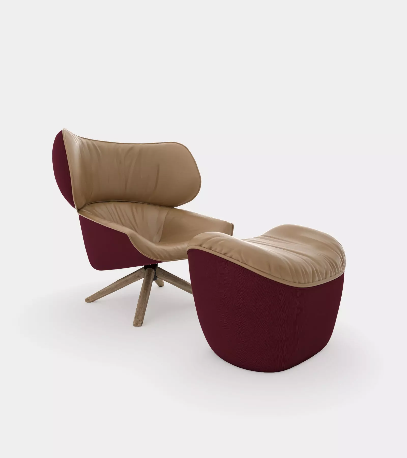 Armchair with headrest ears 3D model