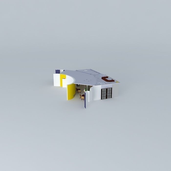 Pizza Cono Cafe using THORN Light Fitting Concavia Free 3D model_1