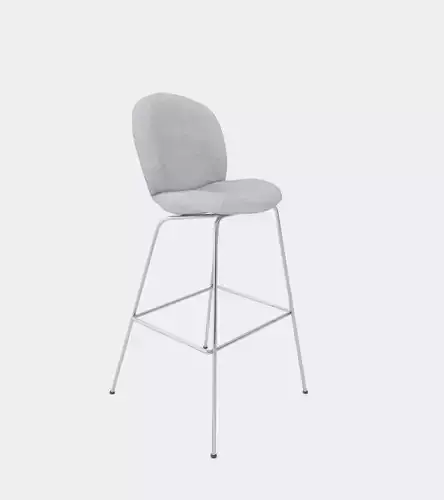 Bar and counter stool with fabric cover 3D model