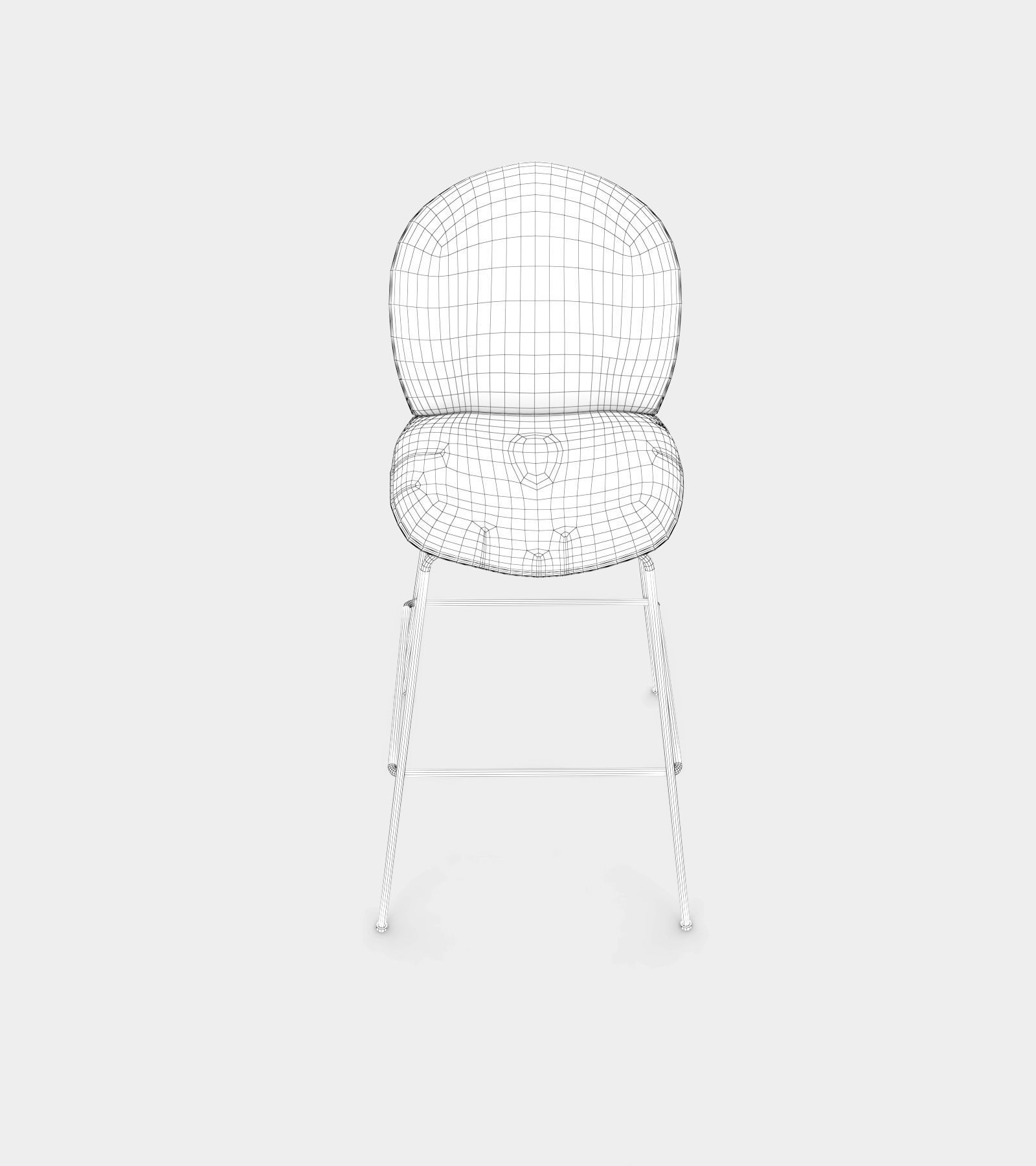 Bar and counter stool with fabric cover 3D model_3