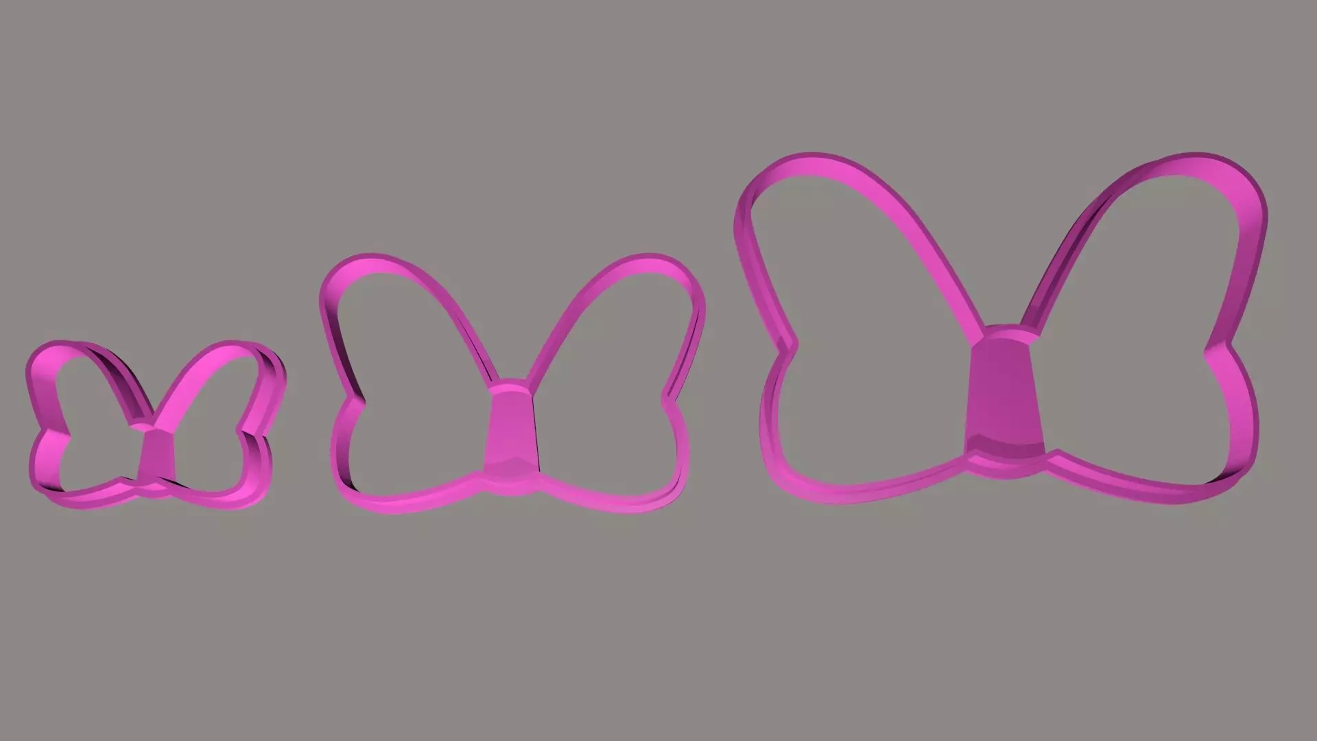 Minnie Knots Cookie Cutter Set 3D print model_0