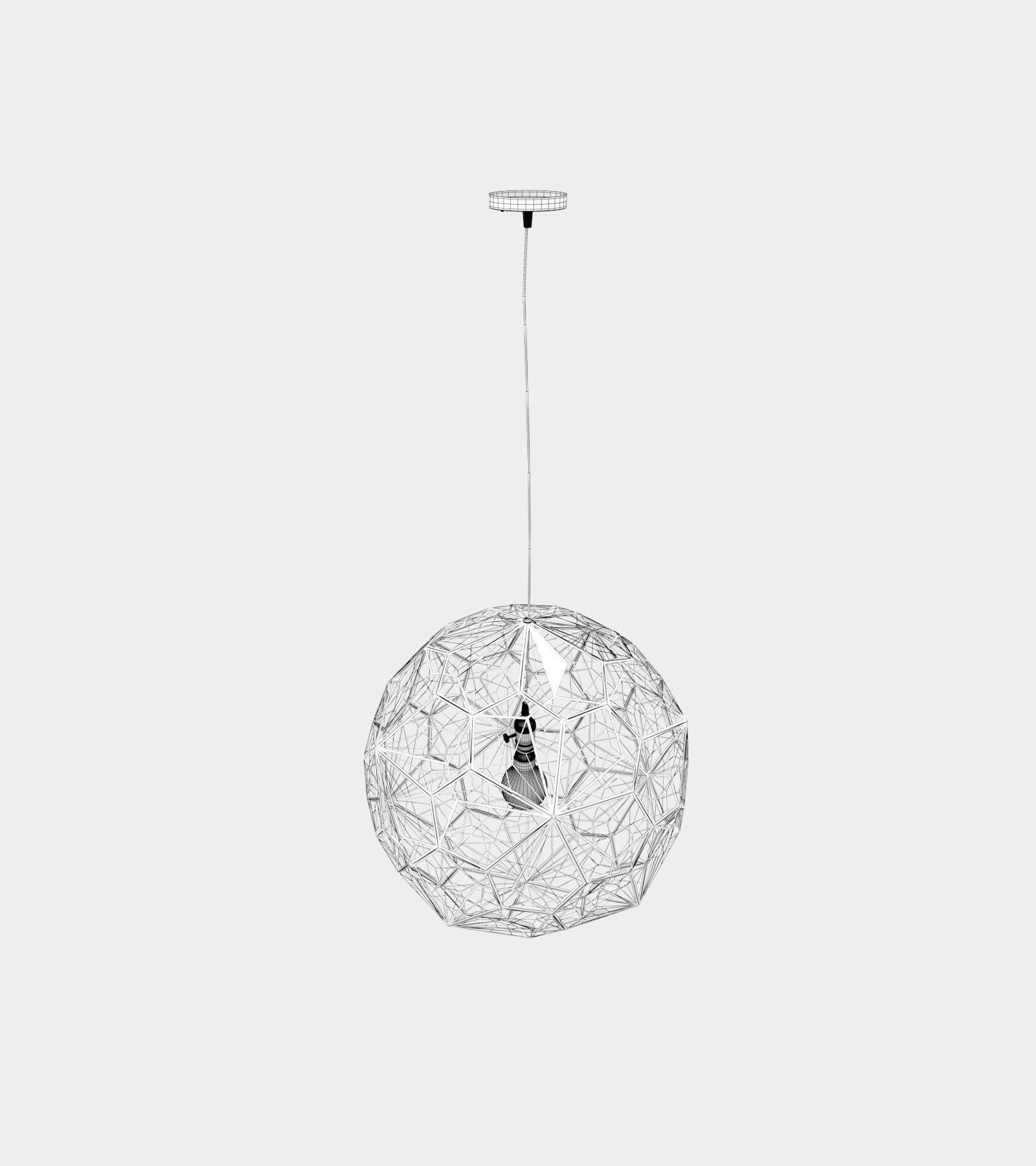 Modern metal copper pendant lamp 3D model_2