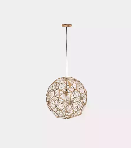 Modern metal copper pendant lamp 3D model