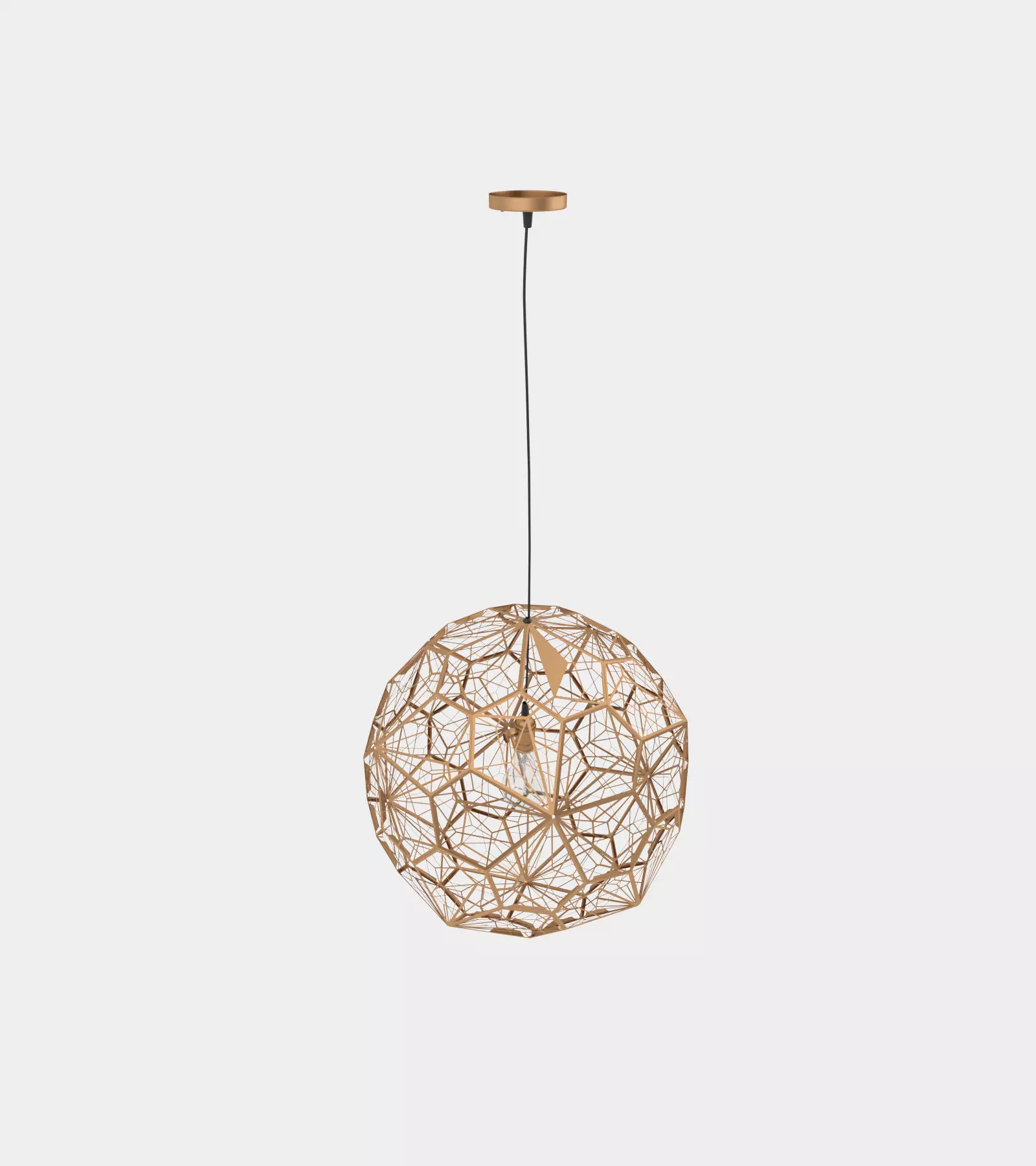 Modern metal copper pendant lamp 3D model_0