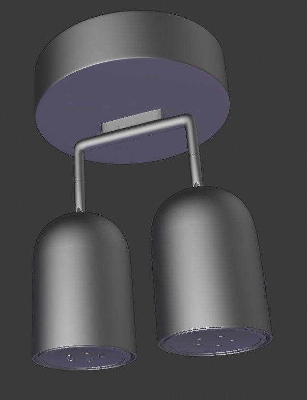 Bath lamp 3D model_3