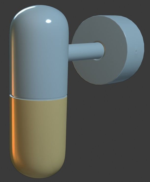 Bath lamp 3D model_2