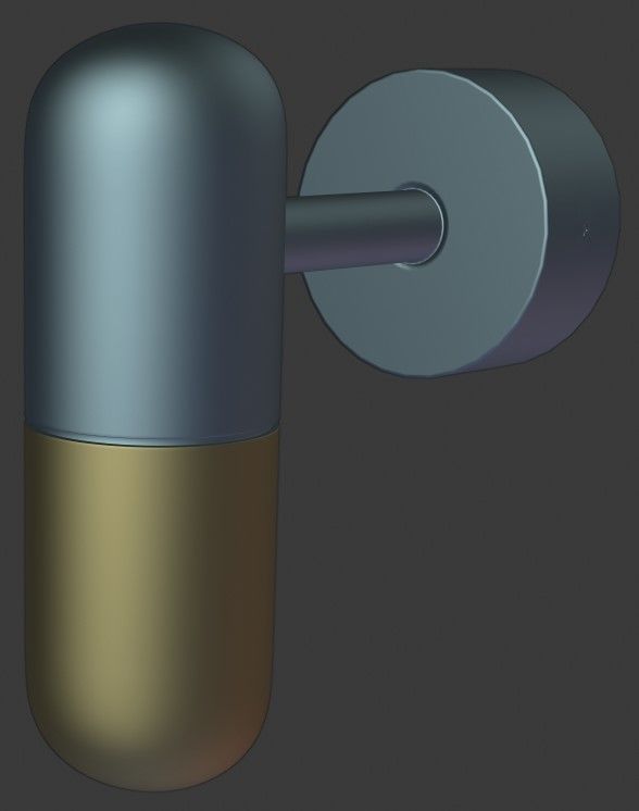 Bath lamp 3D model_3