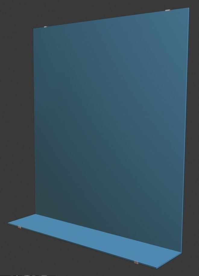 Bath mirror 3D model_2