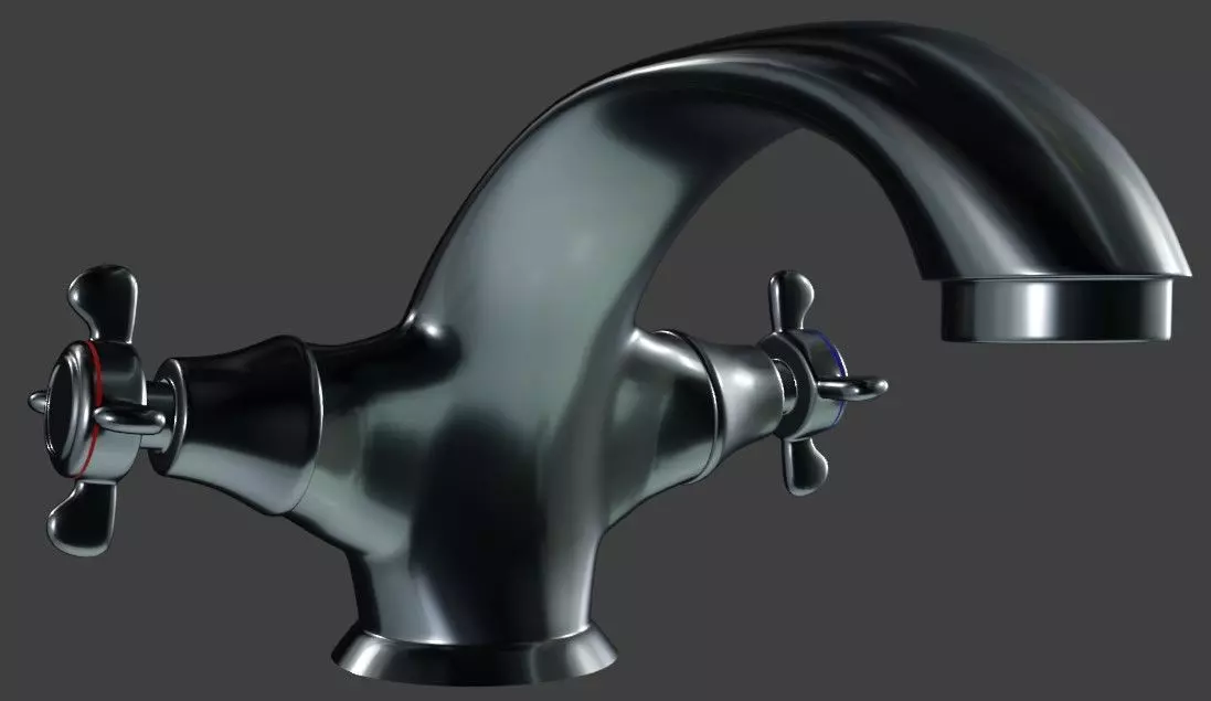 Bath tap 3D model_0