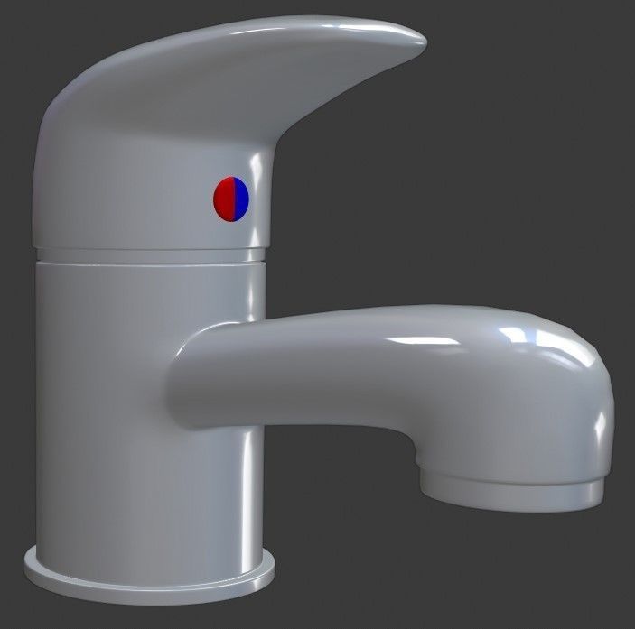 Bath tap 3D model_2