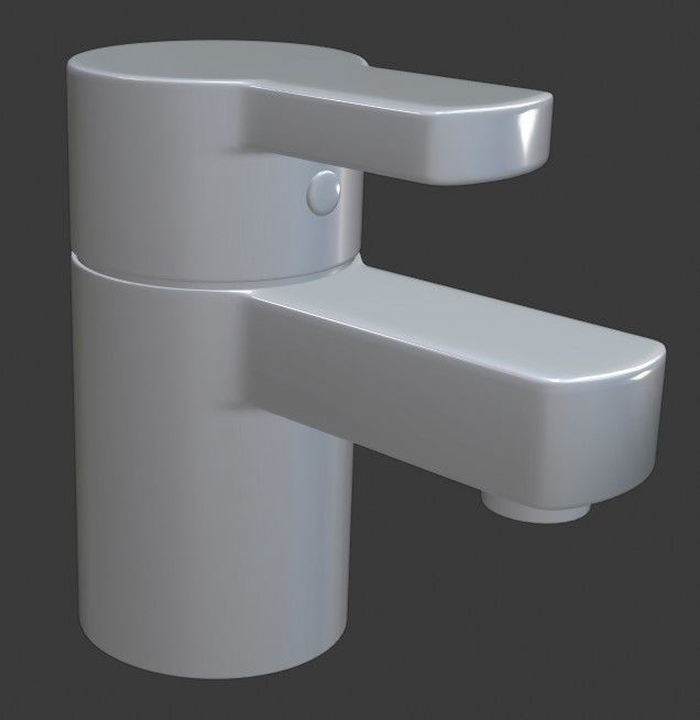 Bath tap 3D model_2