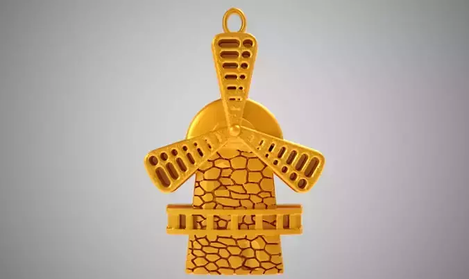 Windmill Necklace 3D print model