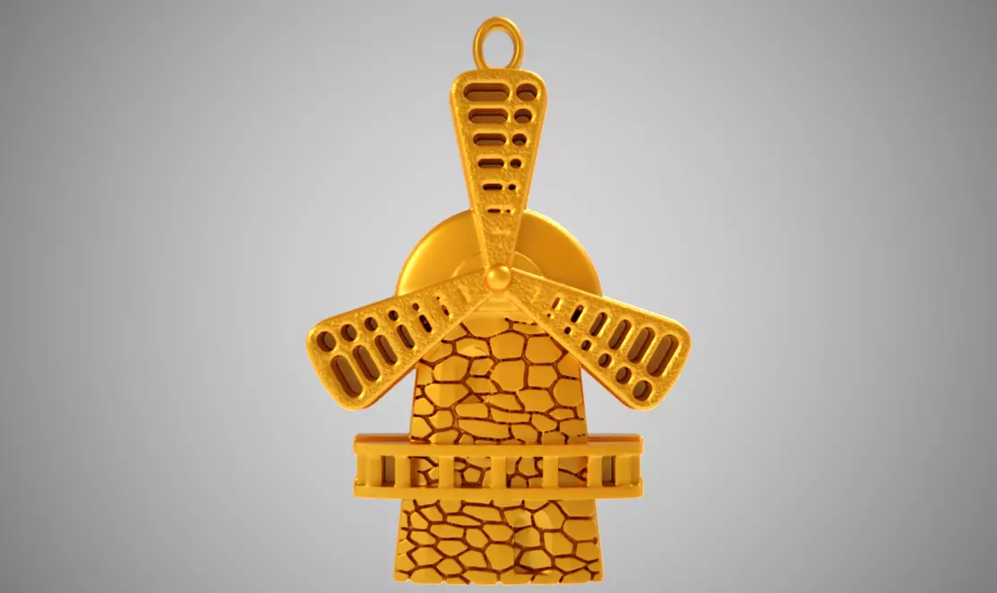 Windmill Necklace 3D print model