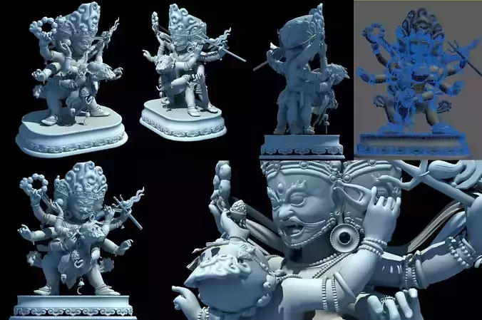 3DMAX Model--Four Dominants of Tibetan Buddhism