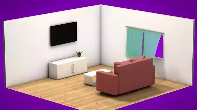 Isometric Living Room