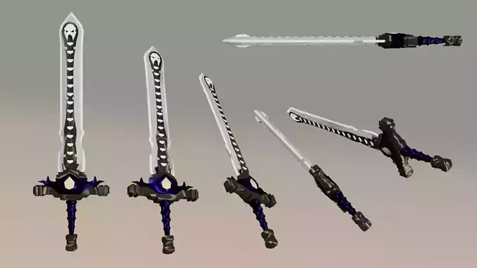 Low-poly Sword  Low-poly 3D model
