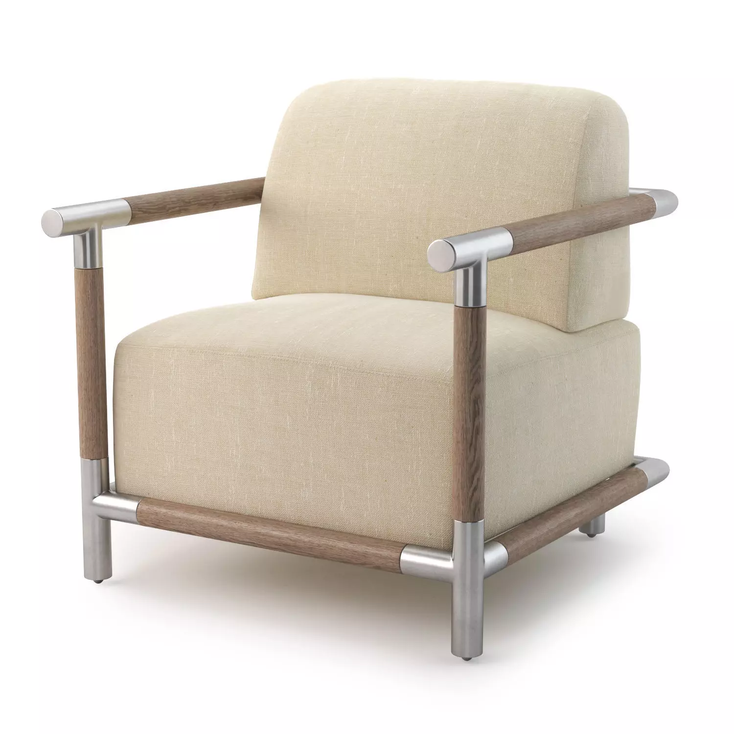 Crate and Barrel Alessia Wood and Metal Chair 3D model