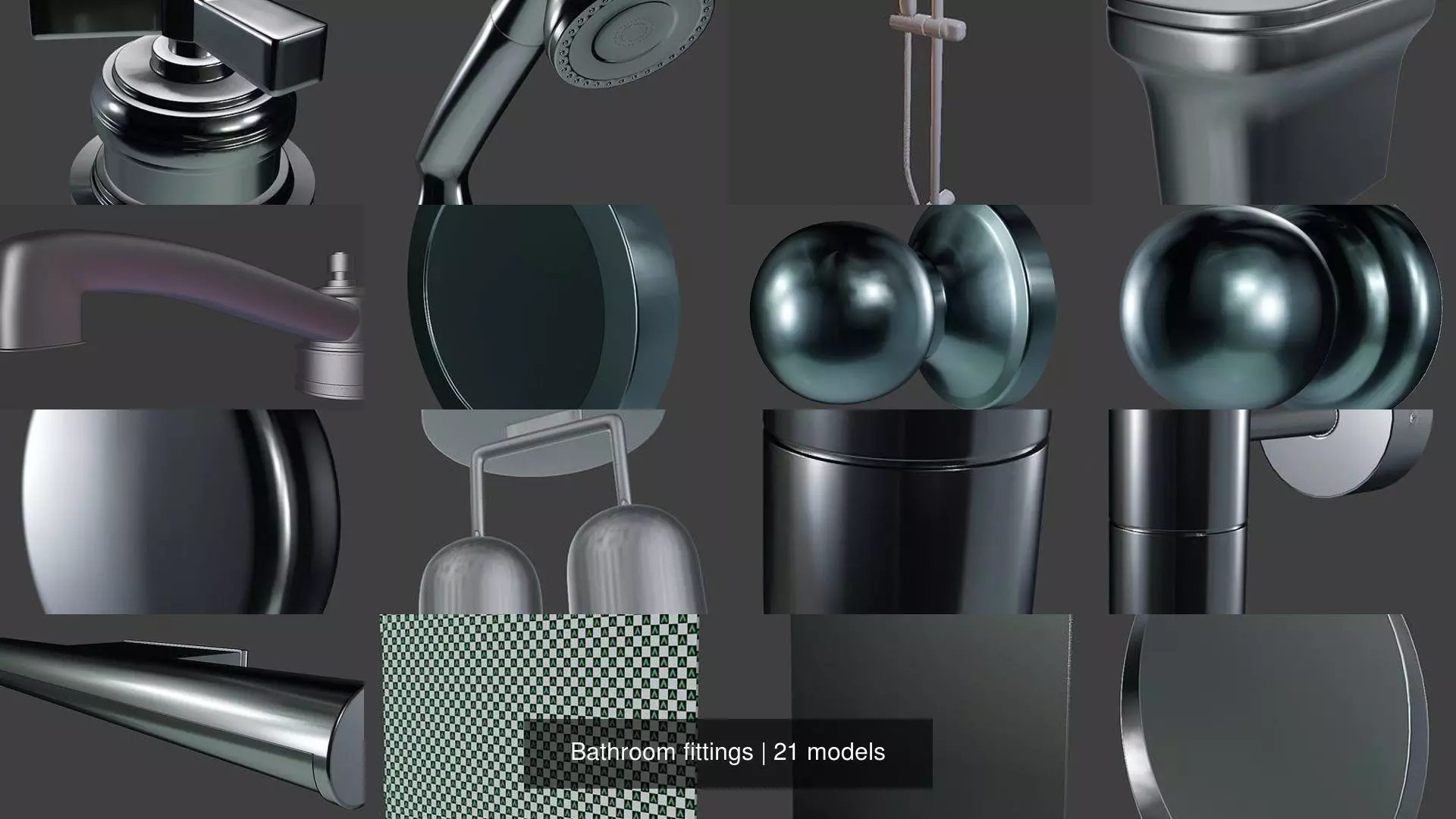 Bathroom fittings 3D Model Collection_0