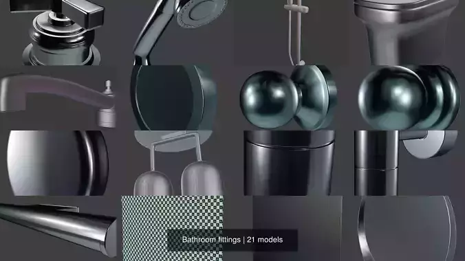 Bathroom fittings 3D Model Collection