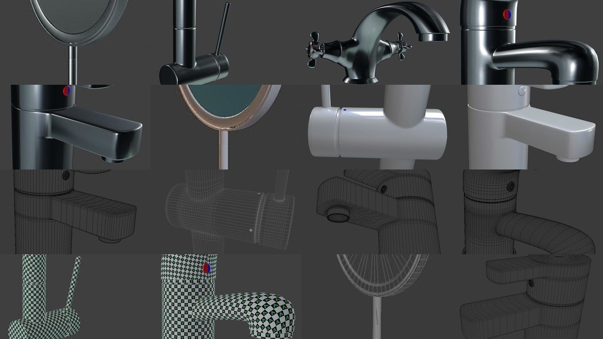Bathroom fittings 3D Model Collection_1