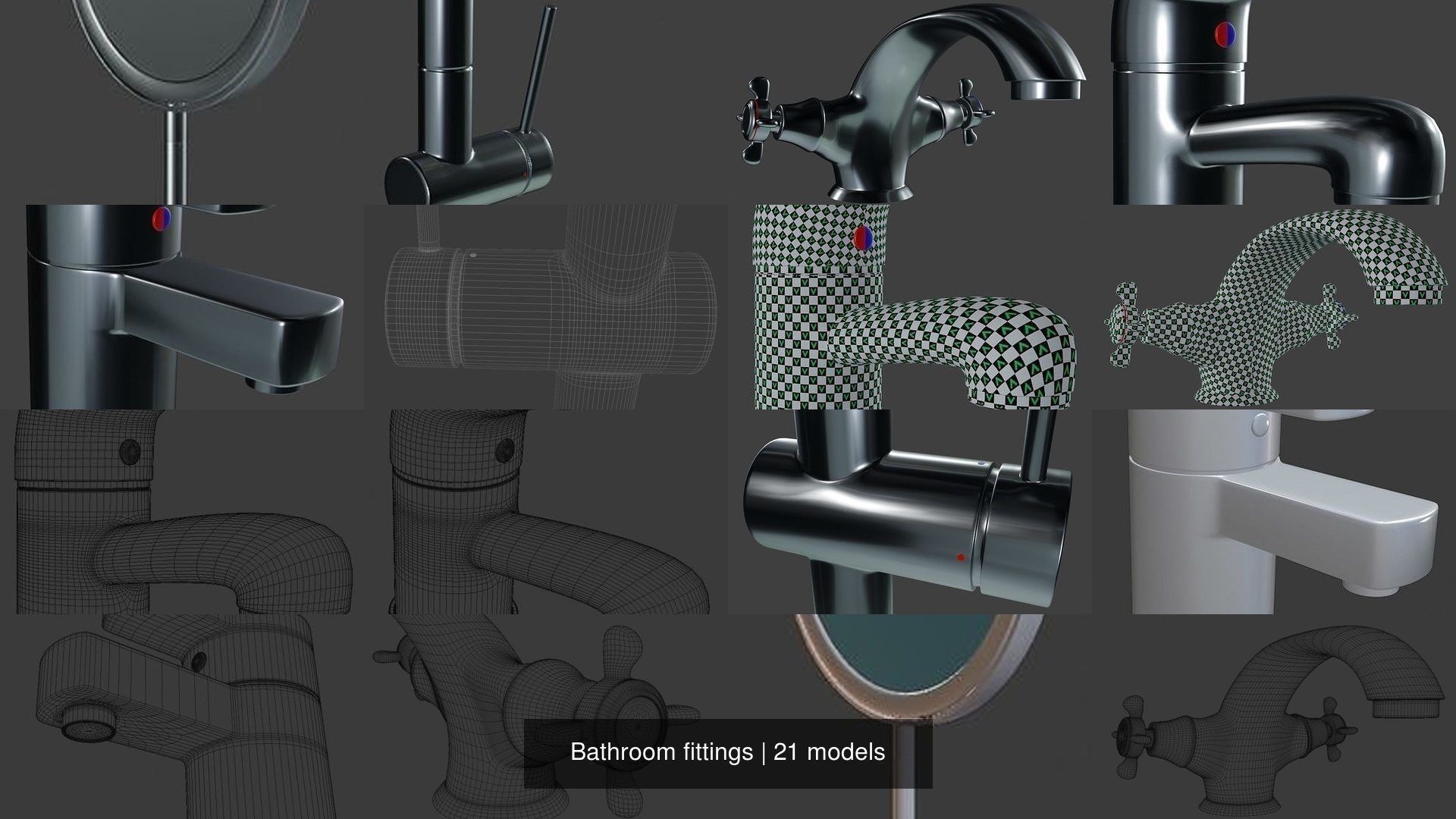 Bathroom fittings 3D Model Collection_2