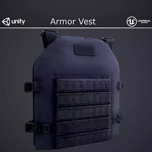 Armor Vest Low-poly 3D model