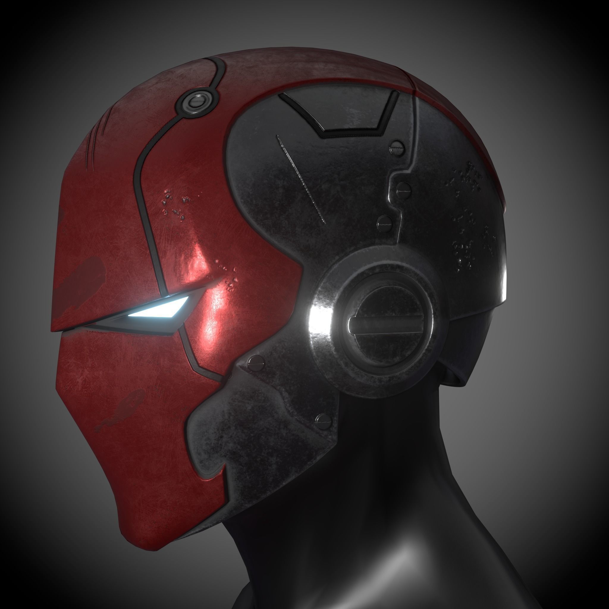 Red Hood Helmet 3D print model_2