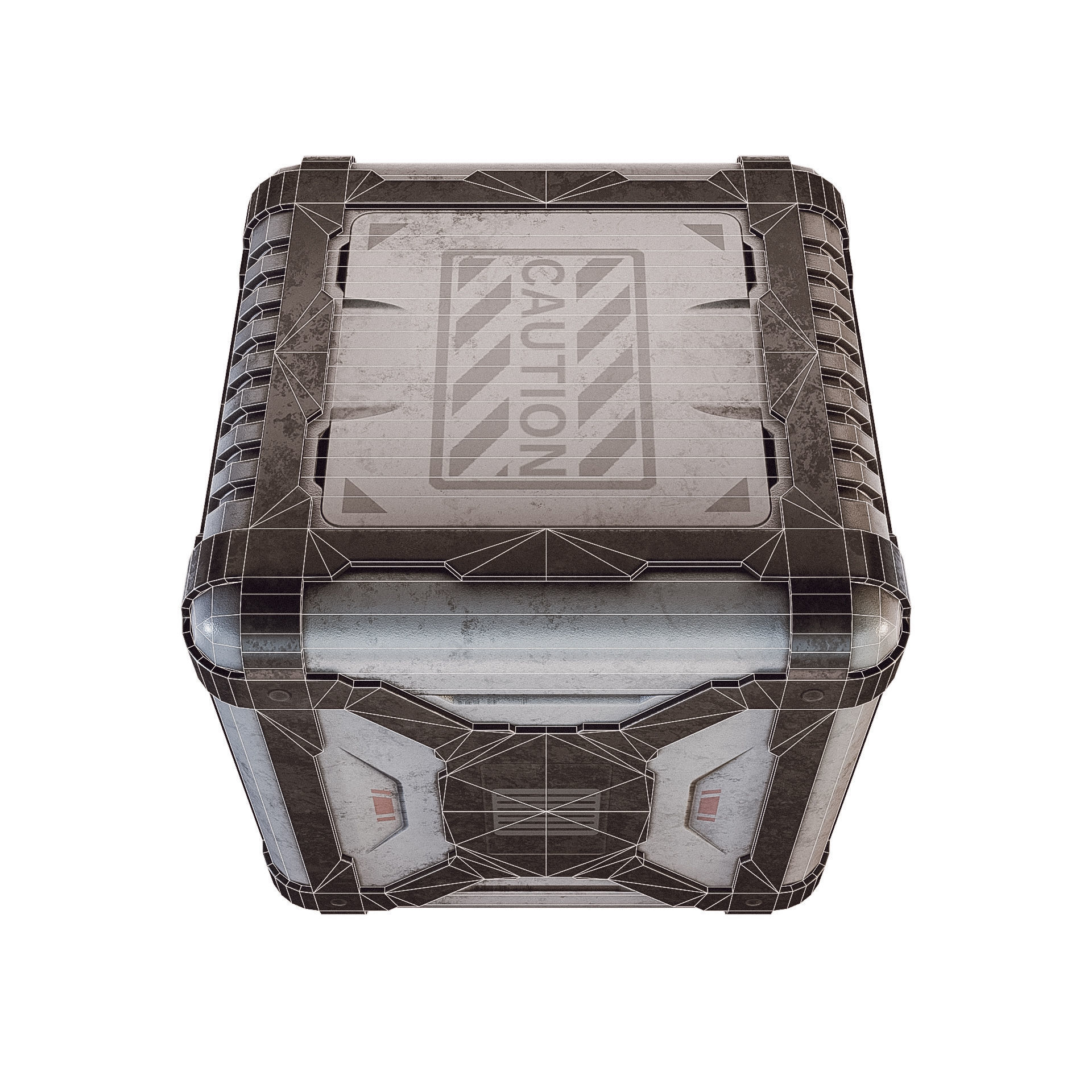 Sci-fi Container Game Low-poly 3D model_4