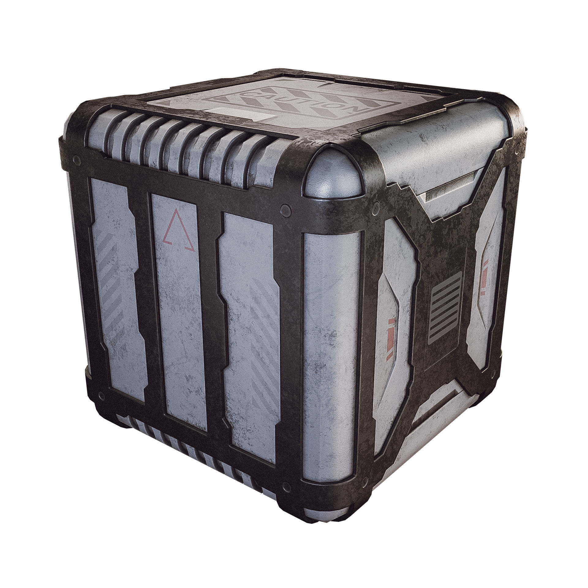 Sci-fi Container Game Low-poly 3D model_2