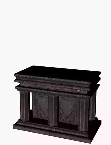 Alter marble table with carvings