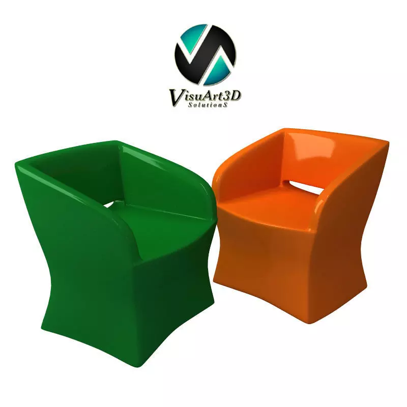 Sunrise Contemporary Armchair 42 3D model