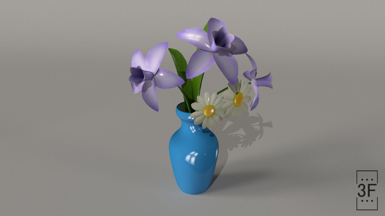 Flower Vase 3D model  3D model_6