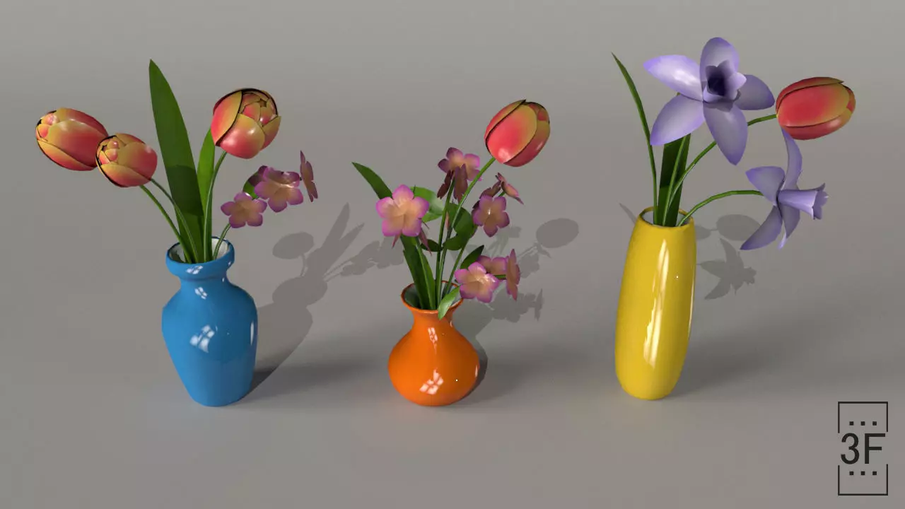 Flower Vase 3D model  3D model_0