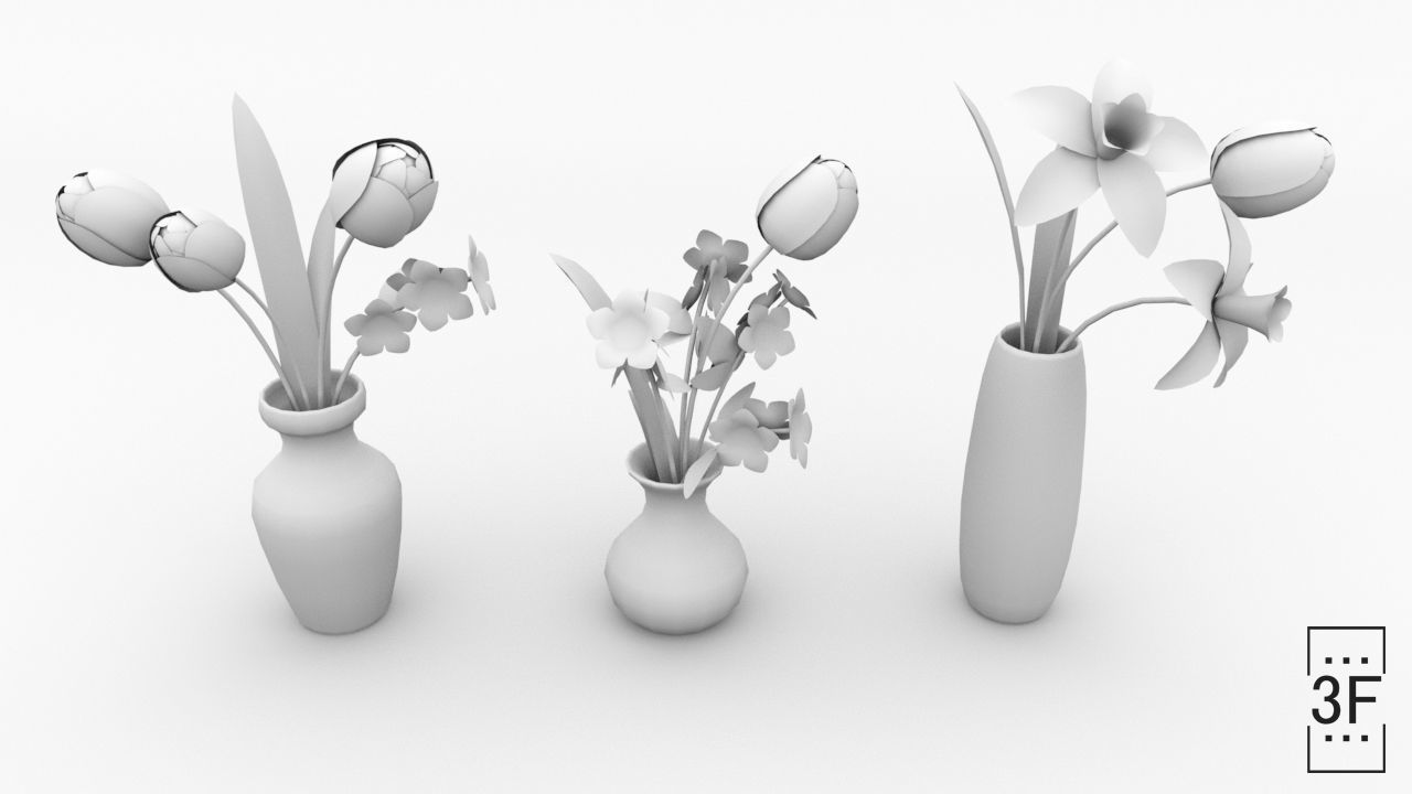 Flower Vase 3D model  3D model_3