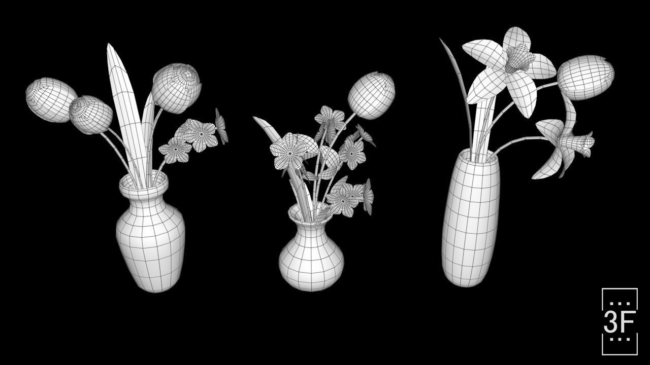 Flower Vase 3D model  3D model_4