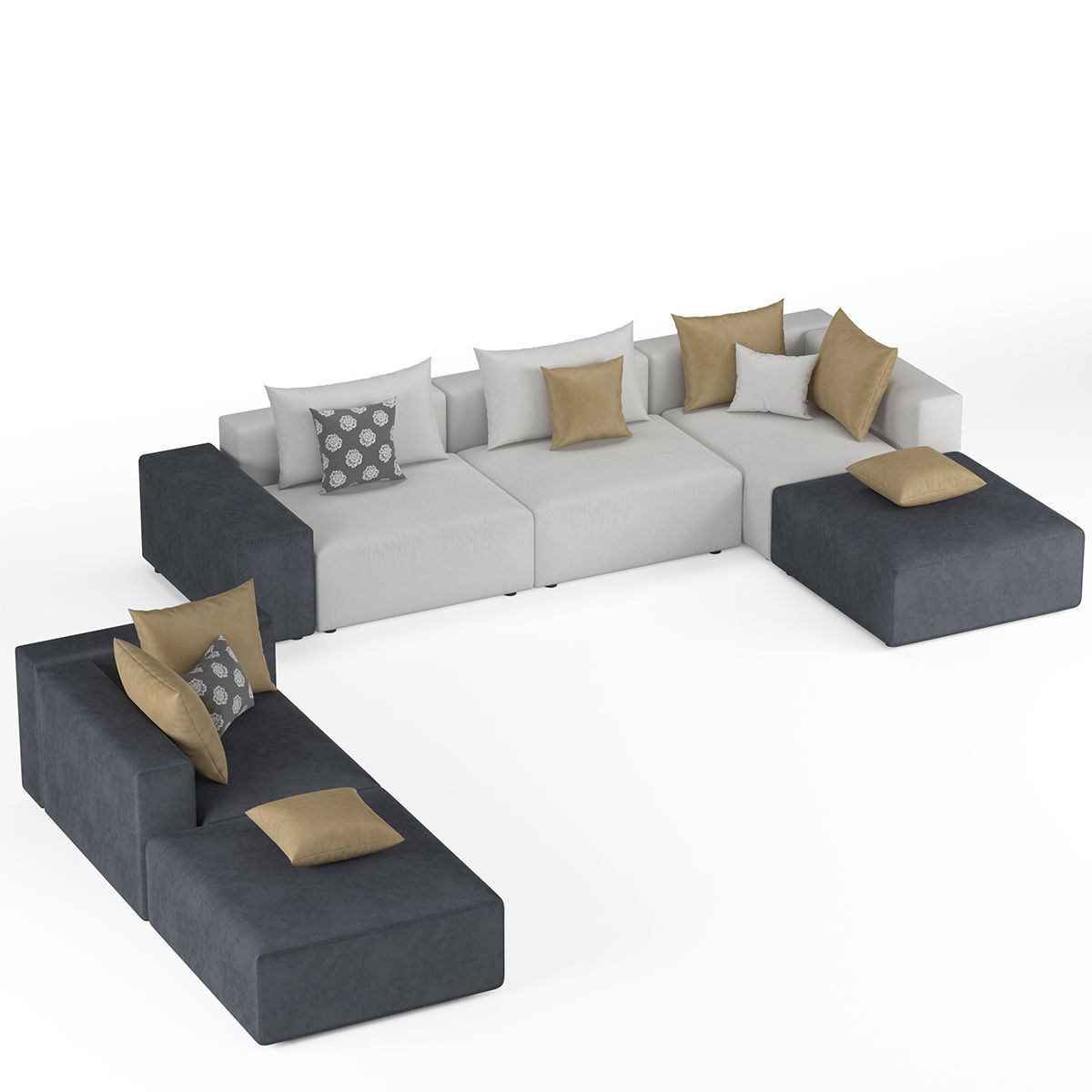 nauzzi sofa  3D model_1