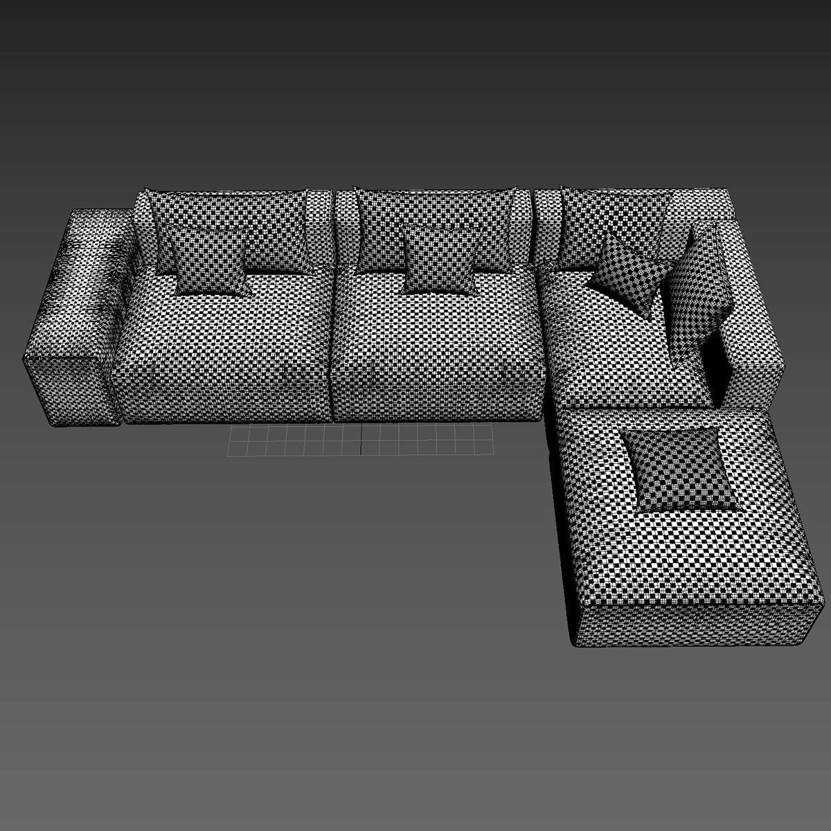 nauzzi sofa  3D model_7