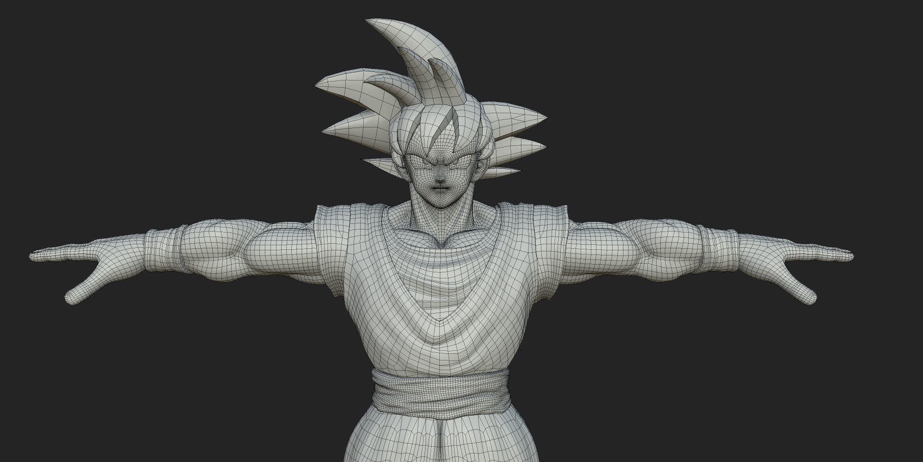 Character - Dragon Balls Goku Fan Art Low-poly 3D model_30