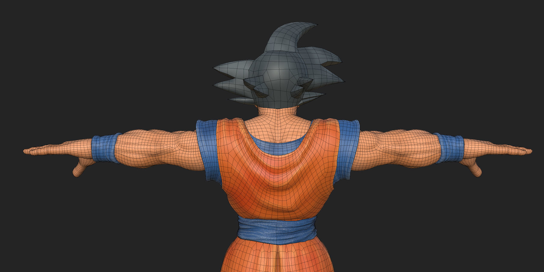 Character - Dragon Balls Goku Fan Art Low-poly 3D model_27