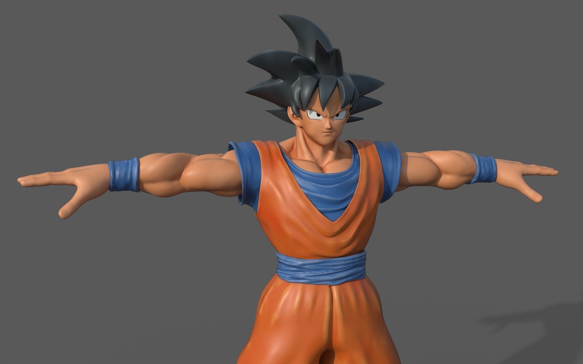 Character - Dragon Balls Goku Fan Art Low-poly 3D model_8
