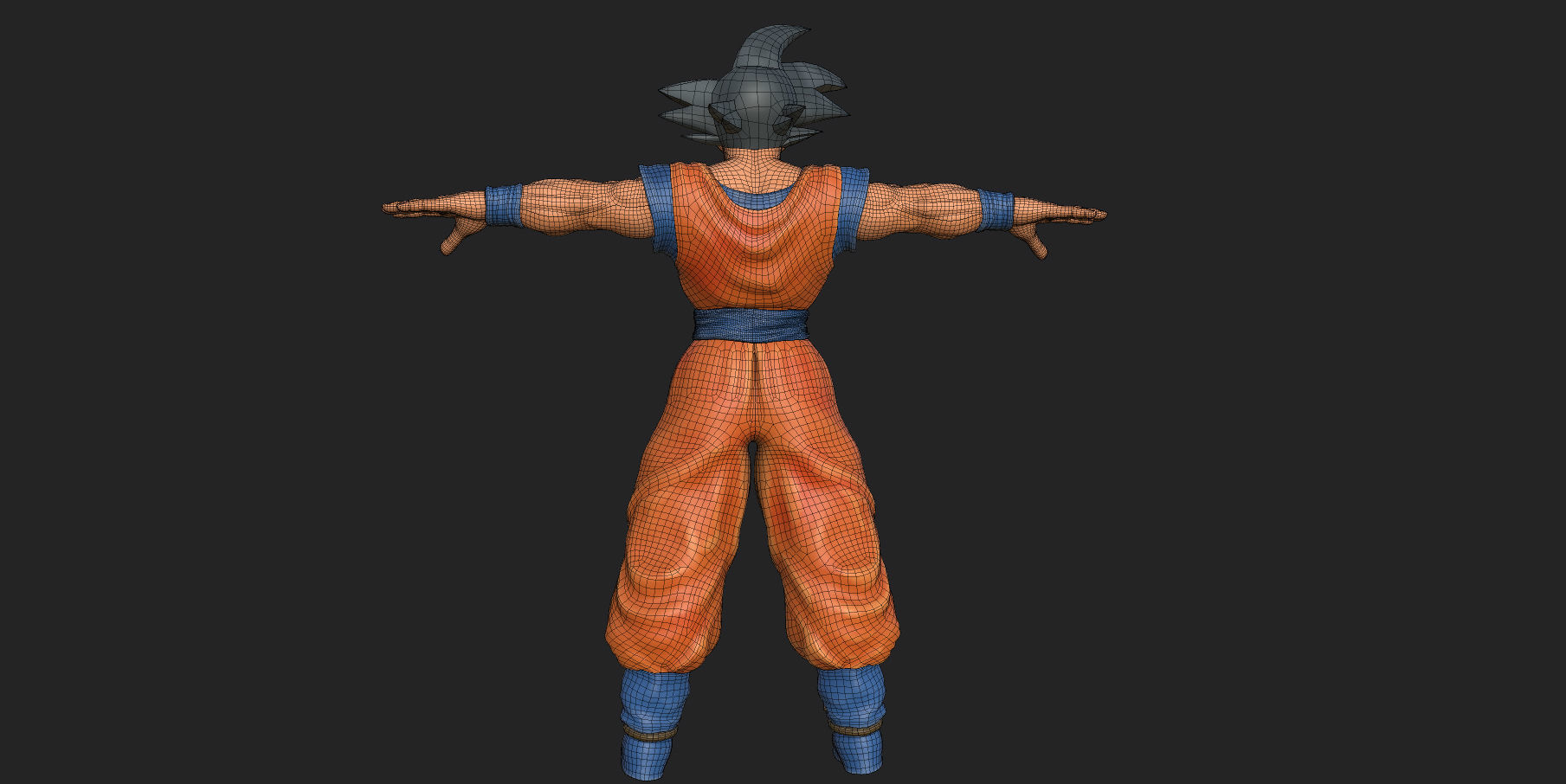 Character - Dragon Balls Goku Fan Art Low-poly 3D model_25