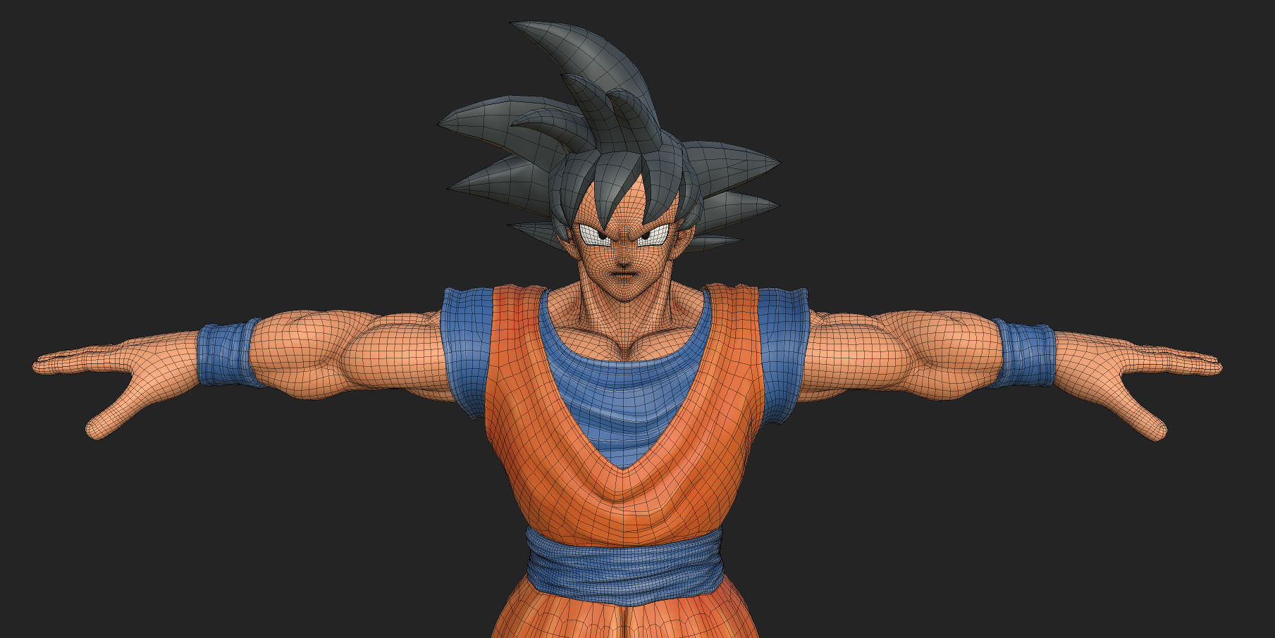 Character - Dragon Balls Goku Fan Art Low-poly 3D model_26