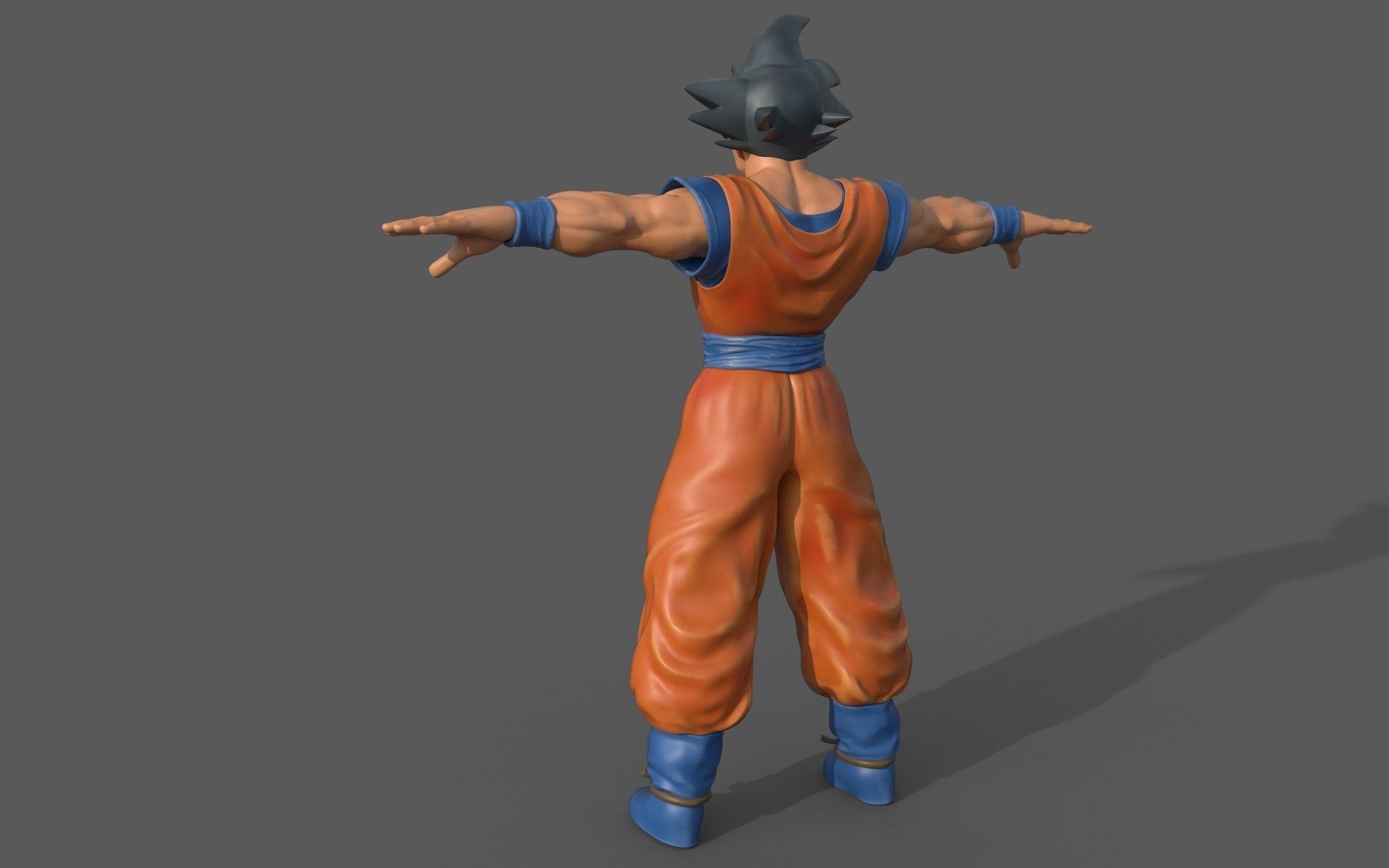 Character - Dragon Balls Goku Fan Art Low-poly 3D model_5