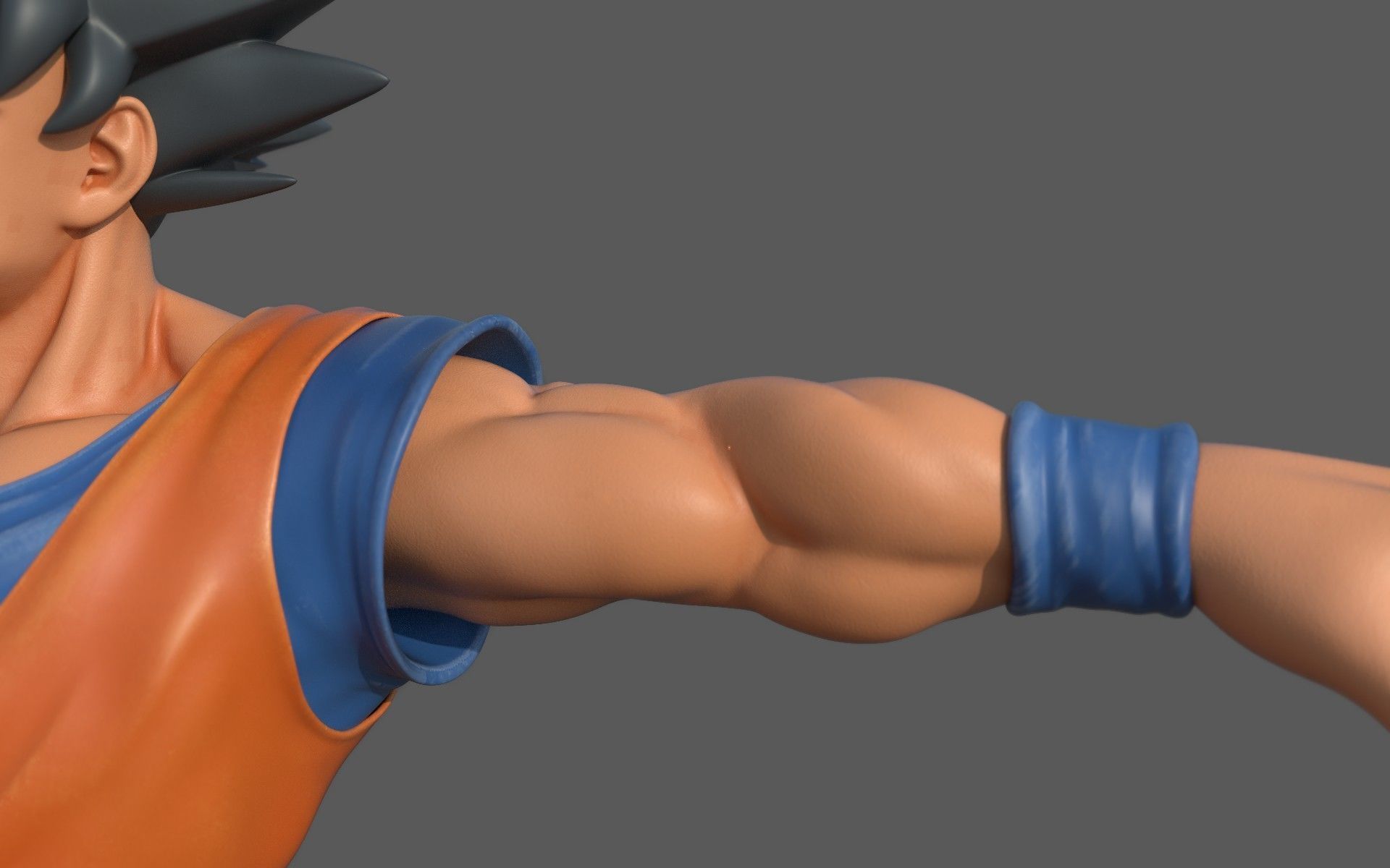 Character - Dragon Balls Goku Fan Art Low-poly 3D model_12